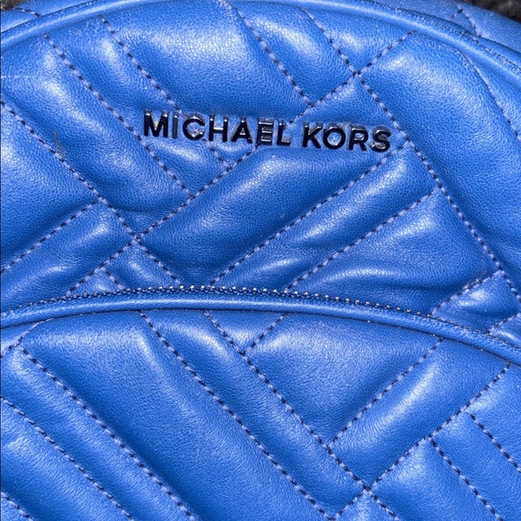 Michael Kors Navy Quilted Backpack - Picture 2 of 5